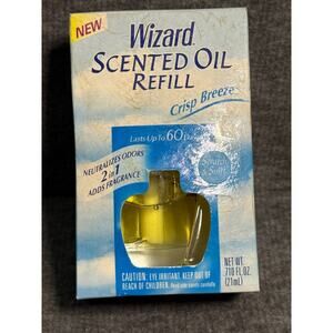 Vtg Wizard By Airwick Scented Oil Refill NEW Crisp Breeze Y2K New Old Stock